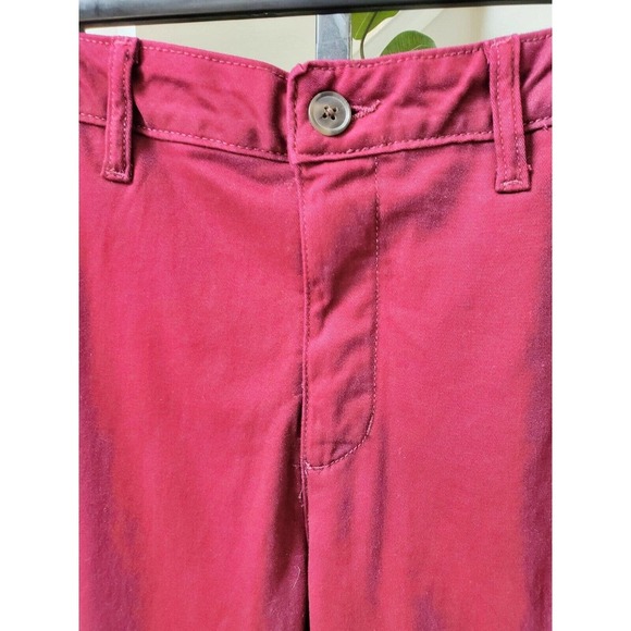St Johns Bay Womens Red Slash Mid Rise Flat Front Girlfriend Chino Pants Size 18 - Picture 2 of 15